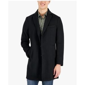 Alfani Mens Bruno Wool Blend Pea Coat Black Size L